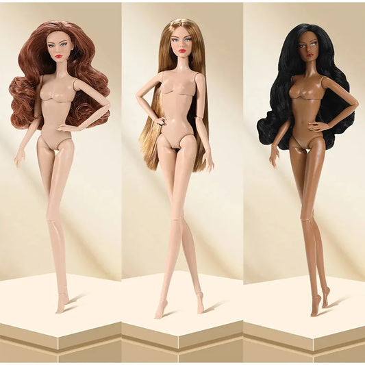 32cm Supermodel Figure Doll Multi-skin Tone Art Model With Straight/curly Hair Display Collectible Doll For Gifting & Collection