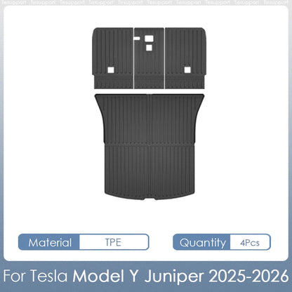 For Tesla Model Y Juniper 2026 Accessories TPE Floor Mats Cargo Liner Waterproof Trunk Mat for Tesla Model Y Juniper Accessories