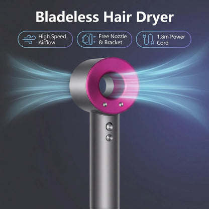 2026 Professional Leafless Wall-mounted Hair Dryer Negative Ion With Air Collecting Scattering Nozzle Salon Tool For Home Travel