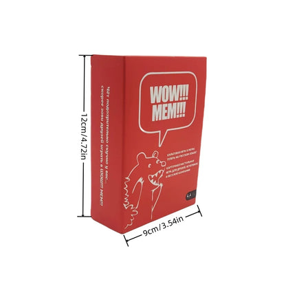 Board card game WOW!!! Mem!!! "What's the meme?", card game, holiday gift (a small shade of color)