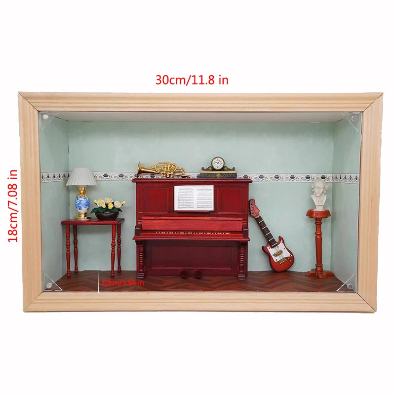 1set DIY Dollhouse Mini House /home Furniture Set Deluxe European-style Furniture Model Decoration  Accessories Children's Gift