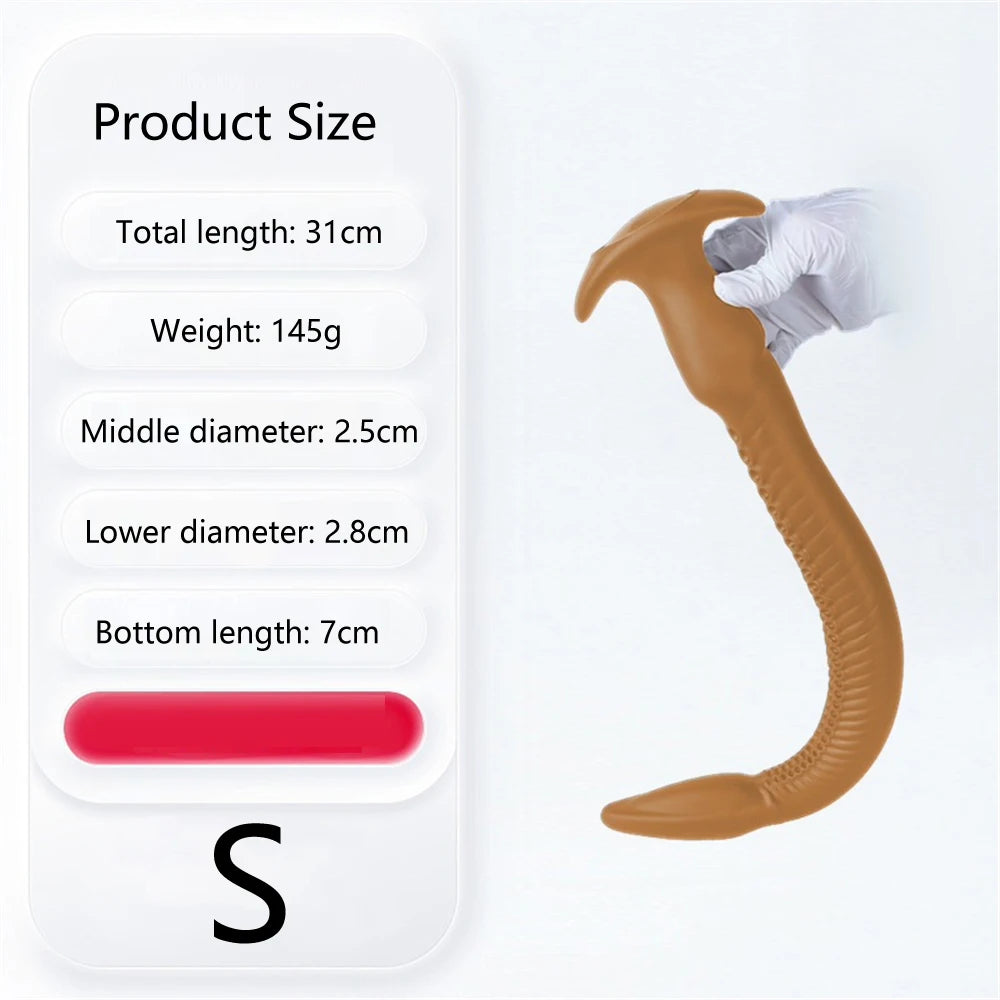 Eel Tentacle Anal Plug Long Monster Dildo Soft Liquid Silicone Anal Dilator Sex Toy For Women's Men's Anal Massage Adult Product