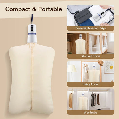 Portable Clothes Dryer Clothing Fast-Drying Machine Mini Laundry Dryer with Bag Household Shoes Dryer for Home Apartment Travel