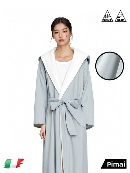 PinkBread Coral Fleece Thickened Warm Hooded Couples Sleep Robe Men's Bathrobe Luxury Home Clothes Winter Season Polyester Fiber
