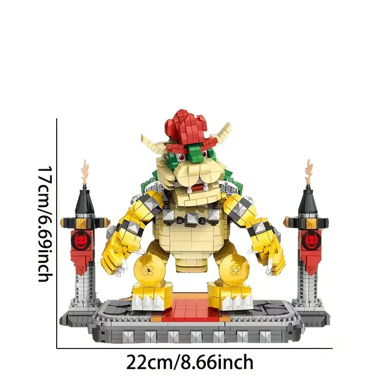 1000+/PCS Monster King building block set, Fire-breathing dinosaur model, boy puzzle toys, desktop ornaments, birthday gifts