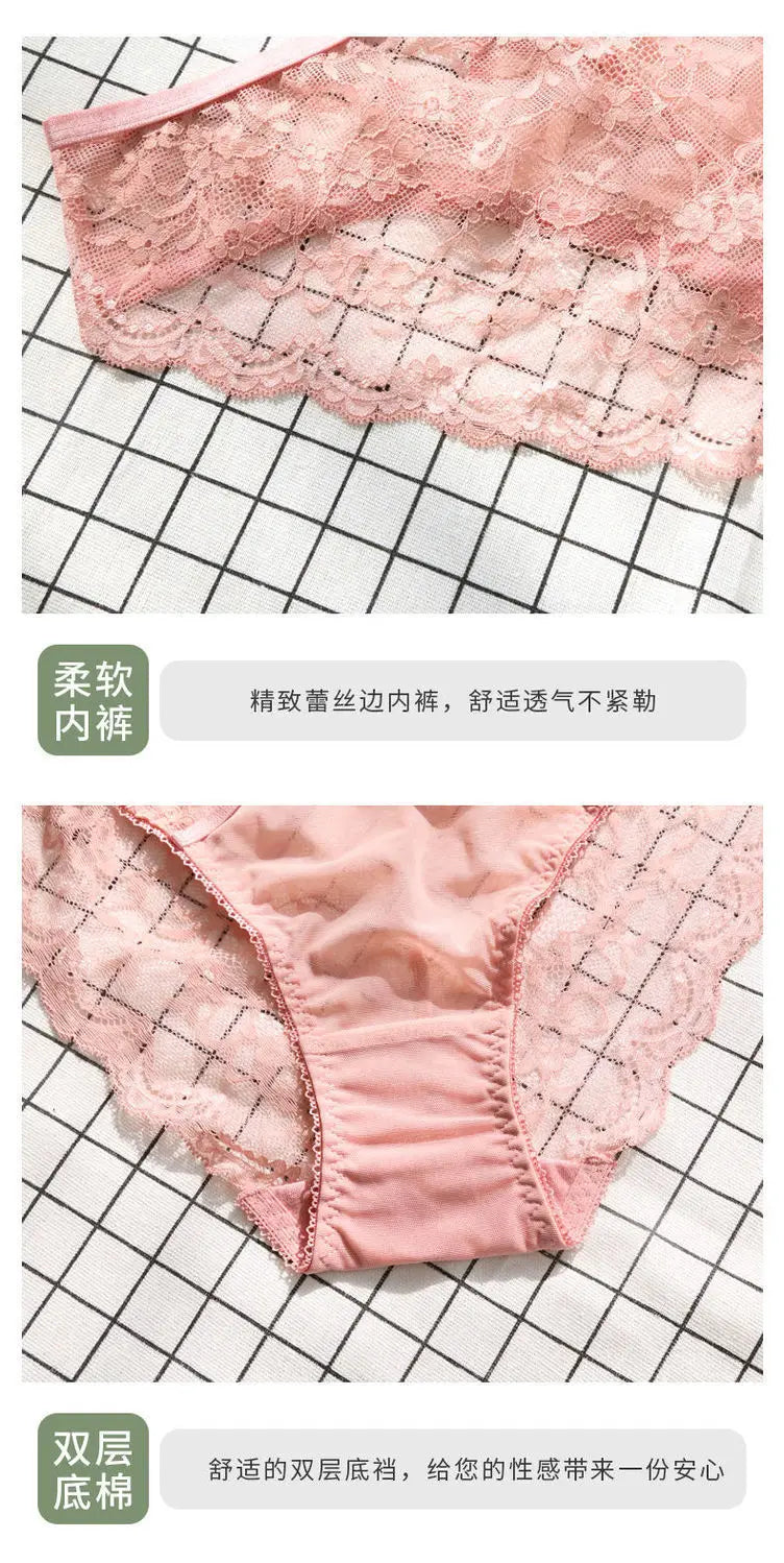 Sexy French Lace Bra Set, Minimizer for Large Bust Sheer See Through, Pure Desire Lingerie with Cutout, All Seasons Bestseller