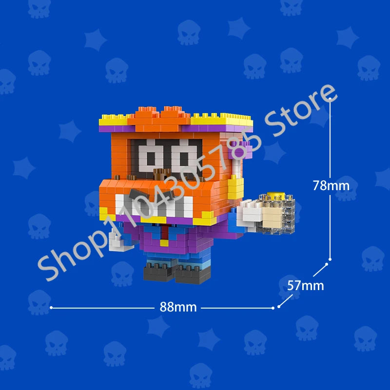 Mini Anime Brawl Stars Figures Pack Fashion Original Decorations Cartoon Heroes Model Dolls Boys Christmas Gifts Collectible