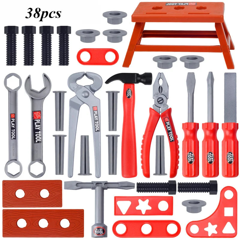 Repair Tool Set Pretend Play Toy Playset Power Drill Screwdriver for Build Simulated Construction Toys Birthday Gift