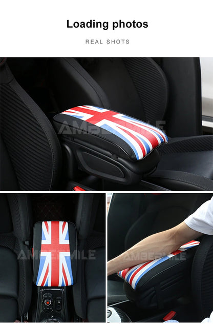 Leather For Mini F54 F55 F56 F60 R55 R56 R60 Auto Hand Rest Pad Central Armrest Storage Box Cover Protective Mat Accessories