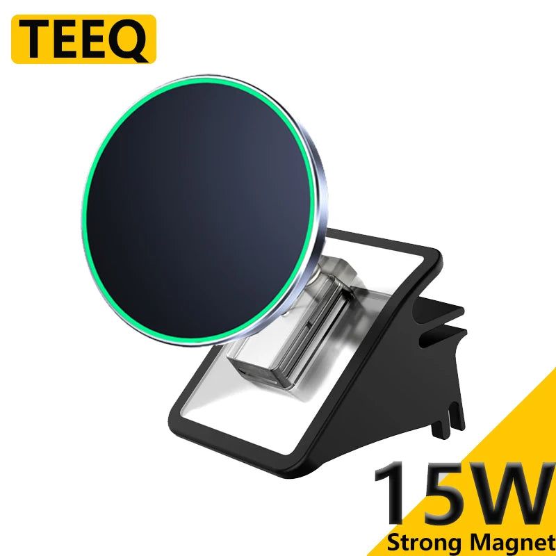 TEEQ Car Phone Holder for Tesla Model Y Juniper Model3 Highland Magnetic Charger Stand Adjustable Extend Mount