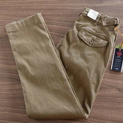 Men's Retro American Casual Pants Straight Leg Workwear Trousers Wear Resistant Outdoor Dirt Resistant Autumn Winter Heavy Duty