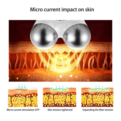 5 in 1 Microcurrent Facial Massager EMS Face Roller Device Skin Care Tool Skin Tightening Machine for Facial Skin Rejuvenation