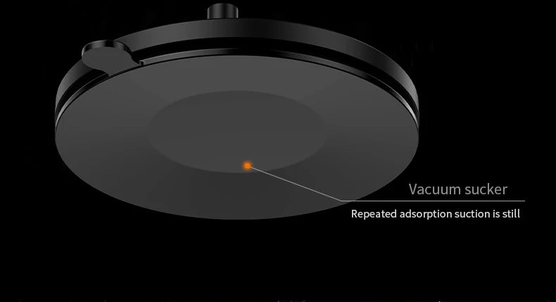 Folding 15W wireless charging car phone holder vacuum suction 360 ° rotating magnetic support bracket