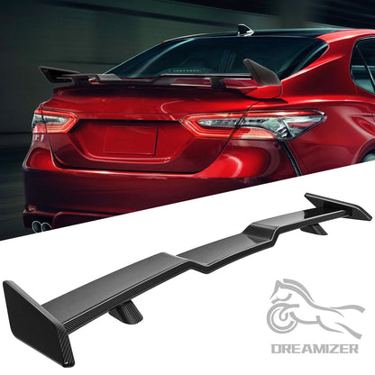 Sport Rear Trunk Spoiler Wing For Toyota Camry 2018 2019 2020 4 Door Sedan Glossy Black ABS Carbon Fiber