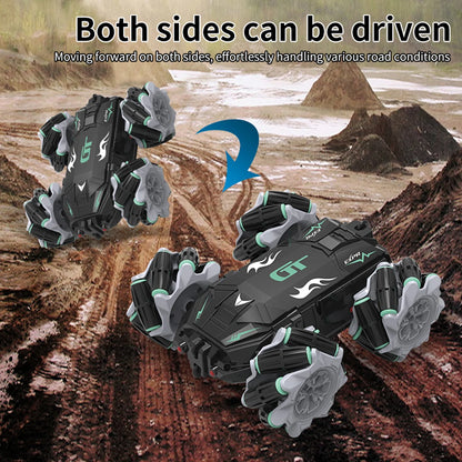 Children's Remote Control Car 2.4G Double-Sided Car Stunt Drift Car Remote Control Car Music Lighting Climbing Car Boys' Toy Car