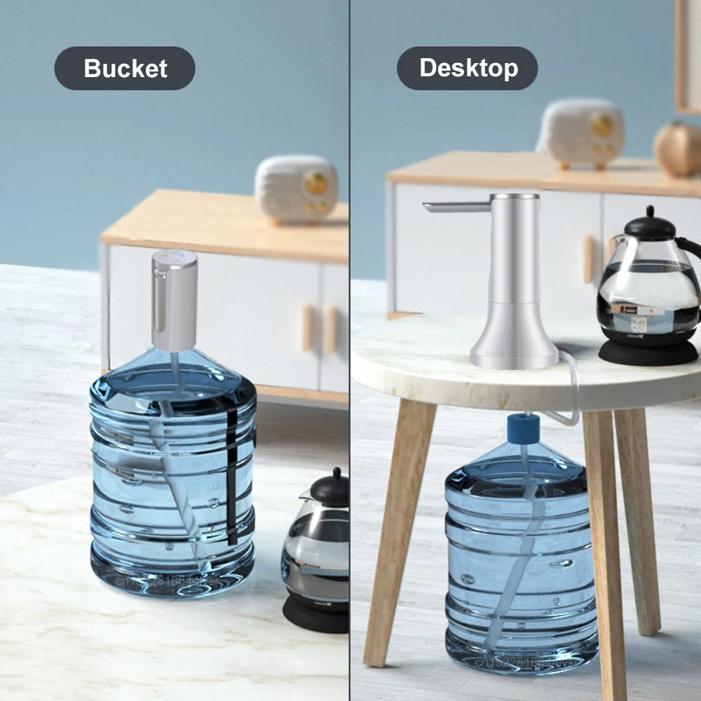 Electric Water Gallon Bottle Pump Automatic Folding Water Dispenser Pump 19 Liters Rechargeable Foldable Desk Water Bottle Pump