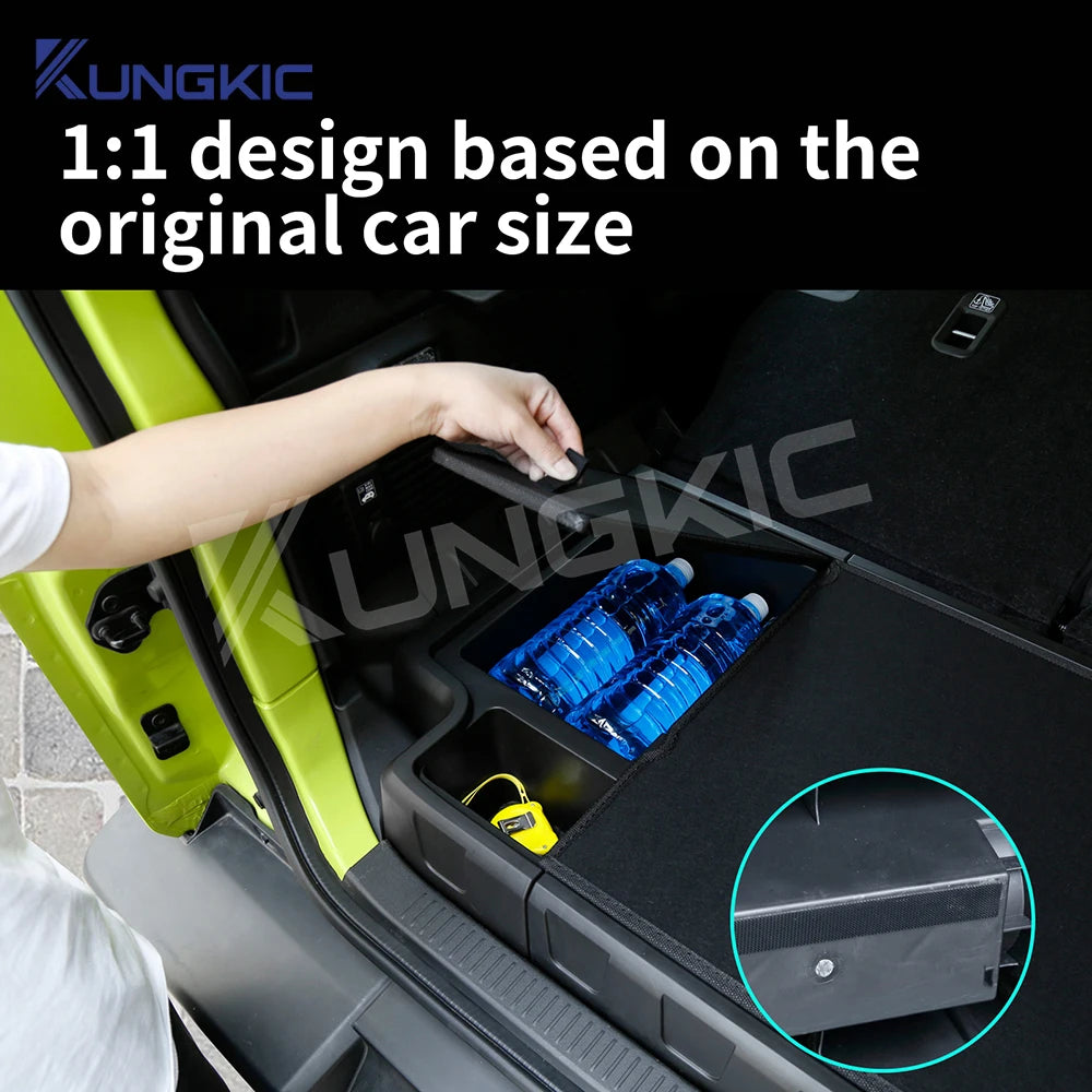 For Suzuki Jimny Nomade 5-door 2023 2024 2025 JB64 ABS Car Trunk Storage Box Organizer Case Tailbox Stowing Tidying Toolbox