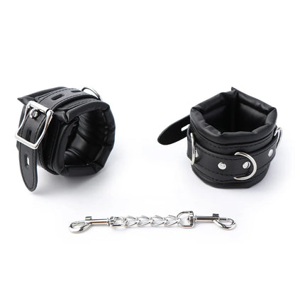 Bondage Kits Extendable Products Leather Restraint Set Handcuffs Ankle Cuffs Bdsm Toys For Couples Women 18 Adult Games