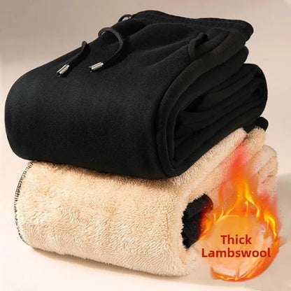 Thickened Lamb Velvet Cotton Pants Men's Winter Outdoor Wear Warmth Northeast Harbin Cold Proof Casual Trousers Youth Busines...