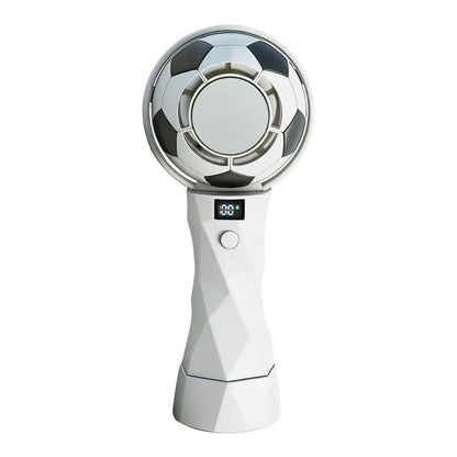 2026 Portable Turbo Cooling Fan, Soccer Ball Handheld Neck Fan, Rechargeable Mini High Speed Fan for Outdoor Travel