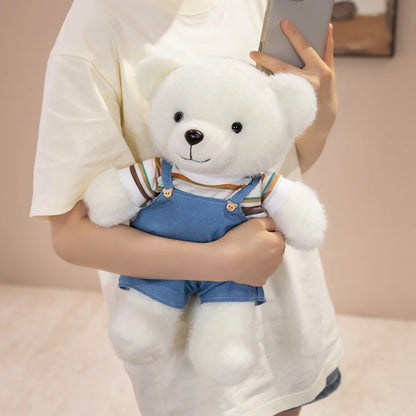Cartoon Bear Plush Pillow Toy Cuddly Hug Animal Plushie Stuffed Doll Kawaii Room Decor Cute Gift for Girlfriend Xmas