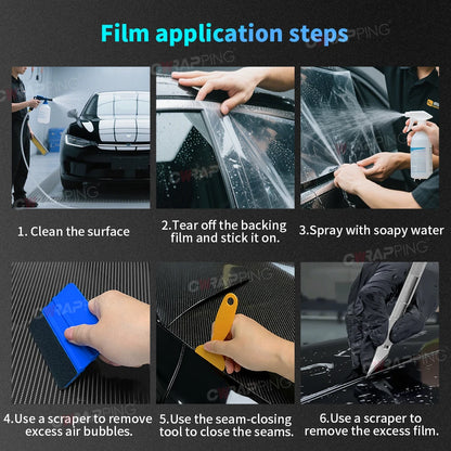 TPF Vinyl Paper for Car Film Covering Carbon Fiber Wrap Exterior Car Stickers Motorcycle Adhesive Vinyl Motorcycles Sticker Foil