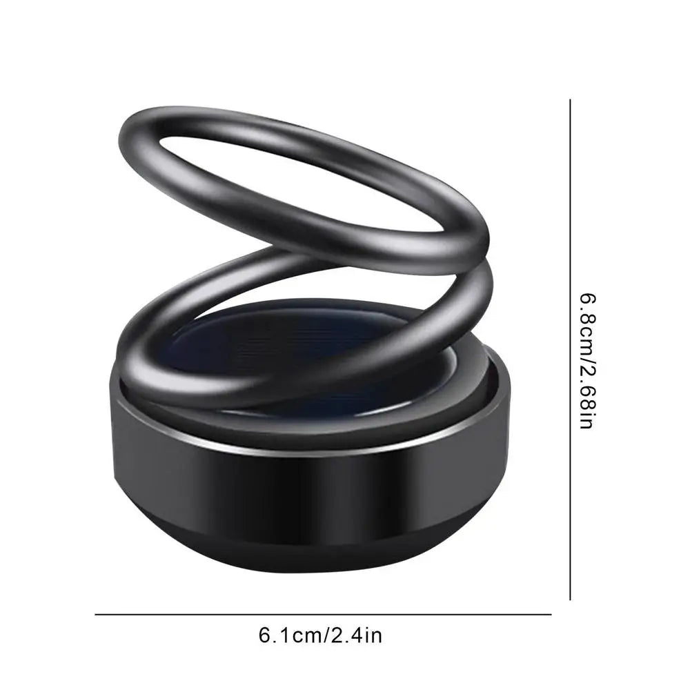 Solar Car Air Fresheners Double Ring Rotating Car Perfume Ornaments Aromatherapy Auto Diffuser Cars Interior Decoration Diffuser