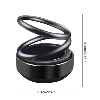 Solar Car Air Fresheners Double Ring Rotating Car Perfume Ornaments Aromatherapy Auto Diffuser Cars Interior Decoration Diffuser