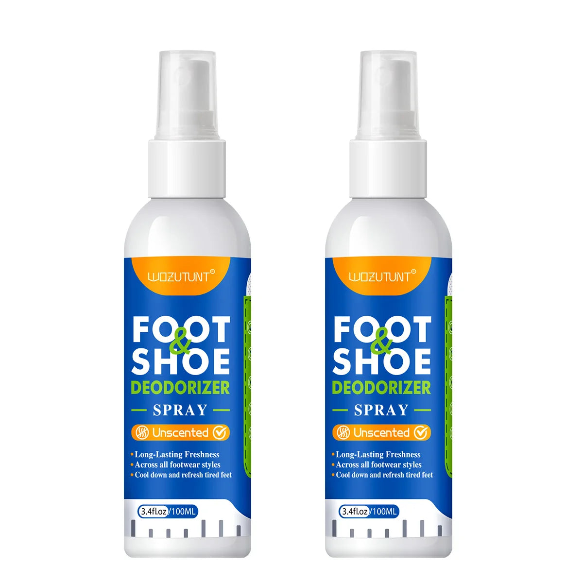 100ml Foot Shoes Deodorizer Spray Lemon Perfume Feet Shock Odor Nemesis Deodorant Removal Antibacterial Refresh Stink Freshener
