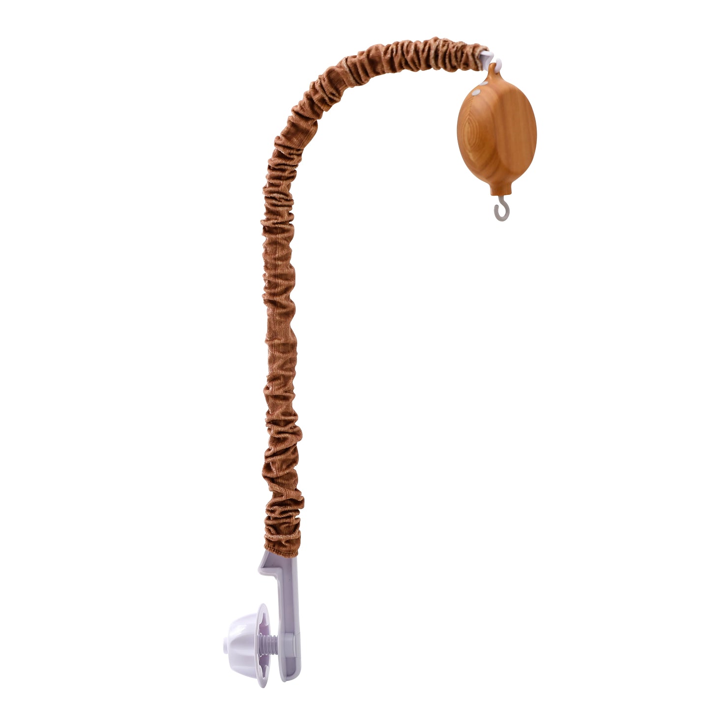 DIY Baby Crib Bed Bell Holder Arm Toy Imitation Wood Grain Infant Bed Decoration Toys Rotating Music Box Nut Screw Arm Bracket