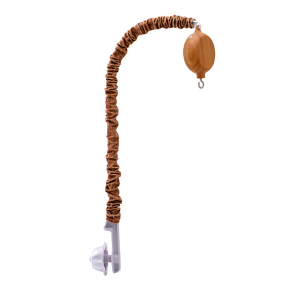 DIY Baby Crib Bed Bell Holder Arm Toy Imitation Wood Grain Infant Bed Decoration Toys Rotating Music Box Nut Screw Arm Bracket