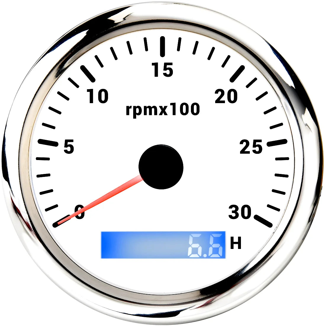 AD 85MM Tachometer with LCD Hour Meter For Marine Boat Car RPM Gauge 0-3000 4000 8000 RPM Meter Tach Sensor 7Colors Backlight