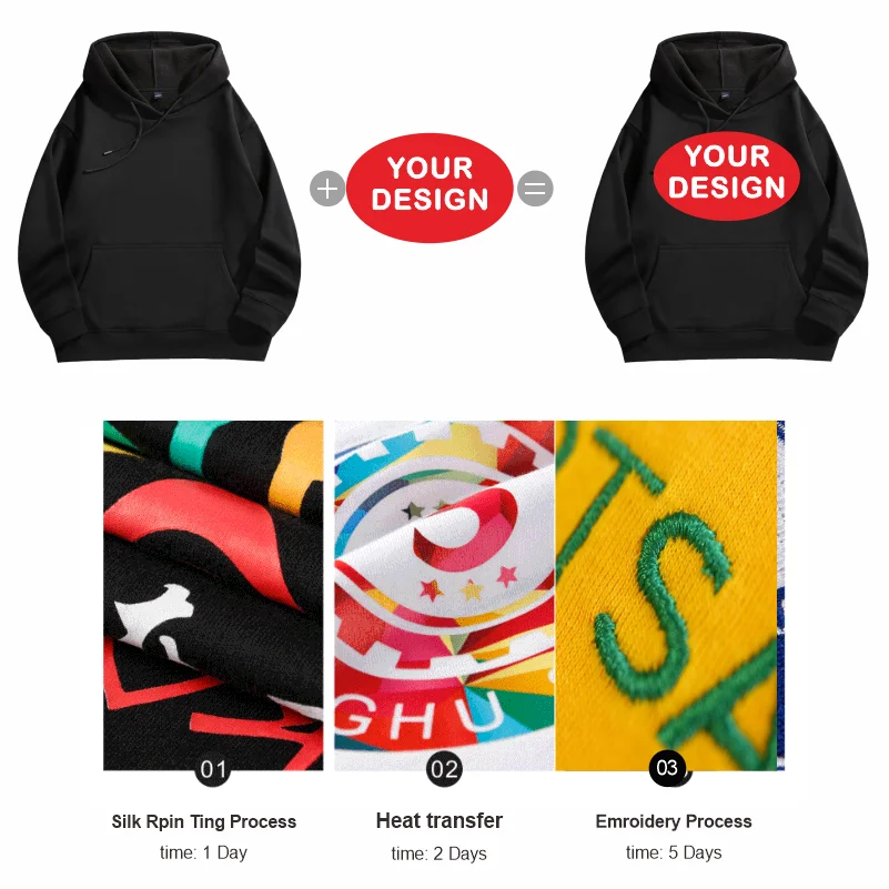Customized Printed Men's And Women's Hoodies Loose Casual Fashion Long Sleeved Pullovers Embroidered LOGO Street Sports Shirts