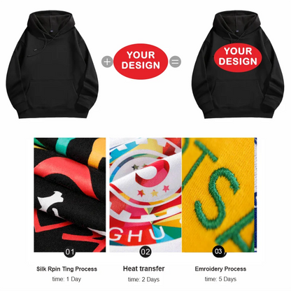 Customized Printed Men's And Women's Hoodies Loose Casual Fashion Long Sleeved Pullovers Embroidered LOGO Street Sports Shirts