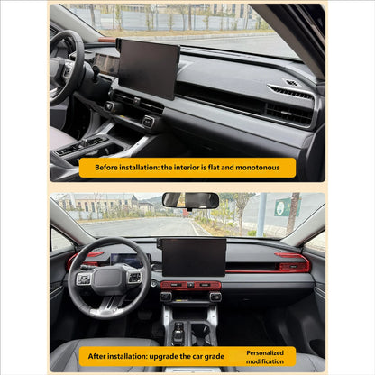 For Toyota RAV4 XA60 2026 ABS Red Gear Shift Cover Trim Central Control Strip Air Outlet Trim Interior Decoration Accessories