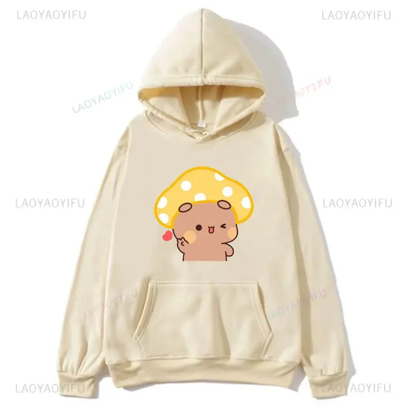 Couple Hoodies Bubu Dudu hoodie Sweatshirt Cartoon Kawaii Print Pullover Harajuku Men Women Sudaderas warm fleece hooded