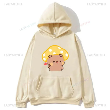 Couple Hoodies Bubu Dudu hoodie Sweatshirt Cartoon Kawaii Print Pullover Harajuku Men Women Sudaderas warm fleece hooded
