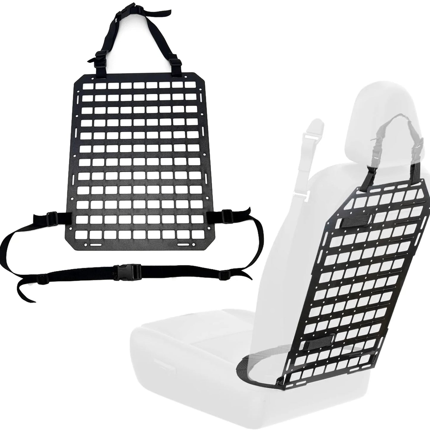 Truck Mount Rack Panel for Tactical Gear Accessories Tactical Car Seat Back Organizer | Rigid Molle Panels for Vehicles