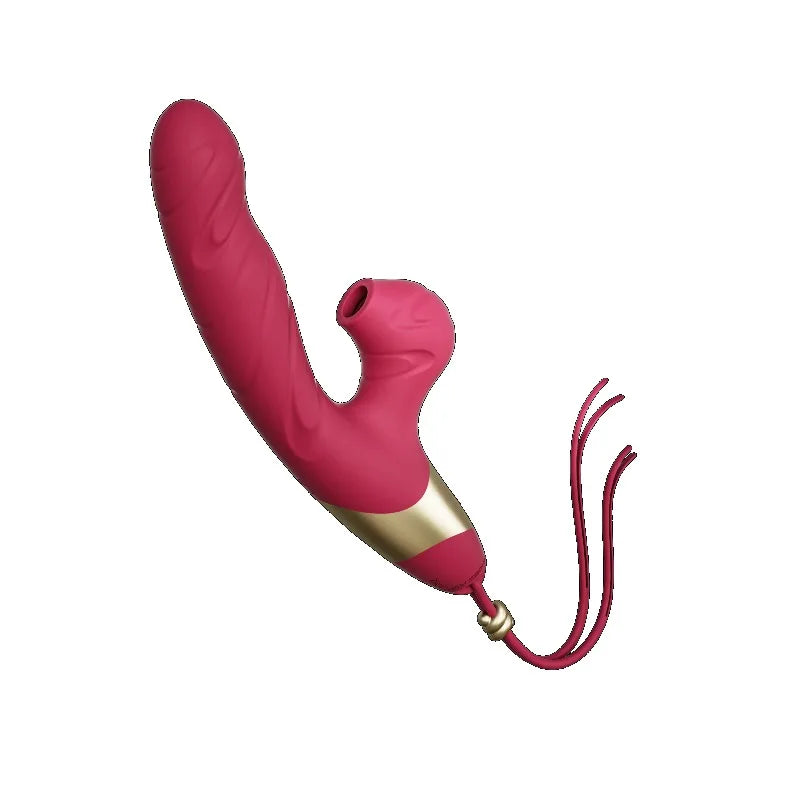 Dual G Spot Vibrator for Women Jissbon Rosy Bloom Double Head Clitoris Massager with 10 Speeds Rechargeable Adult Sex Toy