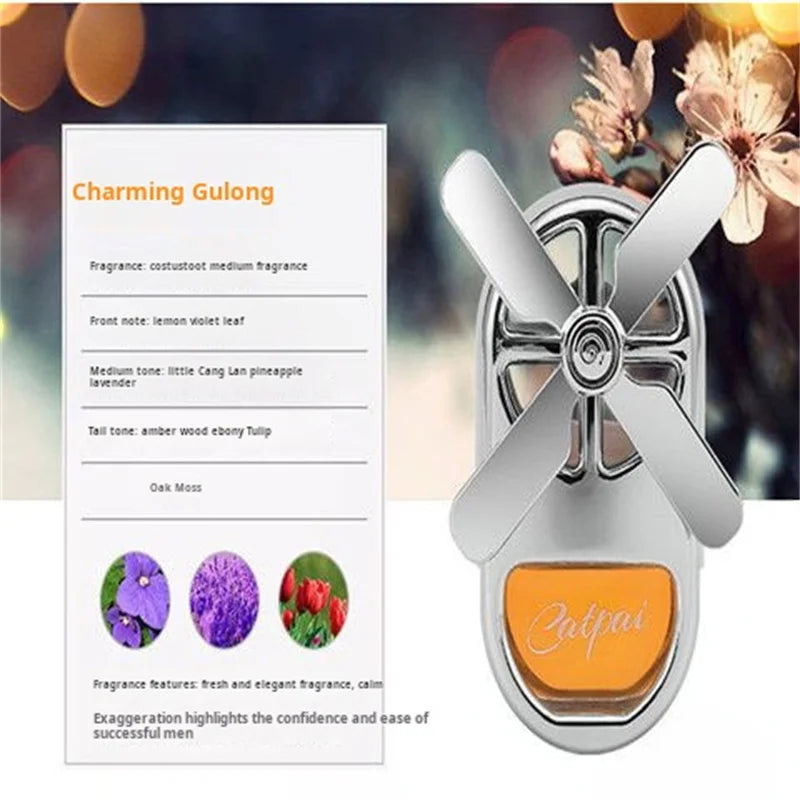 Car perfume Air conditioning outlet fan Car interior decoration aromatreatment decoration Car fragrance fragrance lasting light