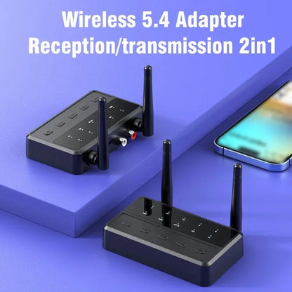 Desktop aptX-Adaptive AD/HD/LL AAC 2 in 1 Bluetooth Audio Transmitter Receiver 3.5MM AUX RCA Stereo HiFi Music Wireless Adapter