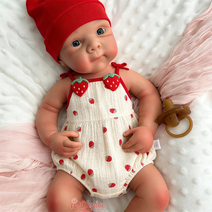 20Inch Open Mouth Bettie Full Soft Silicone Reborn Baby Girl 3D Skin Lifelike Details Doll Emotional Support for Dementia