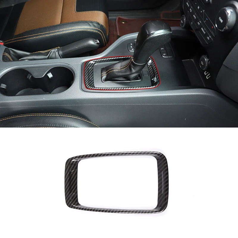 ABS Carbon Fiber For Ford Ranger Wildtrak 2015-2021 Car Center Control Shift Panel Steering Wheel Glass Lift Frame Sticker