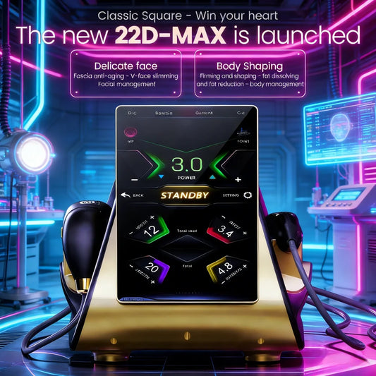 22D MAX HIFU Beauty Machine Professional Device for Facial Lifting Skin Tightening Body Slimming and Fat Reduction Treatment