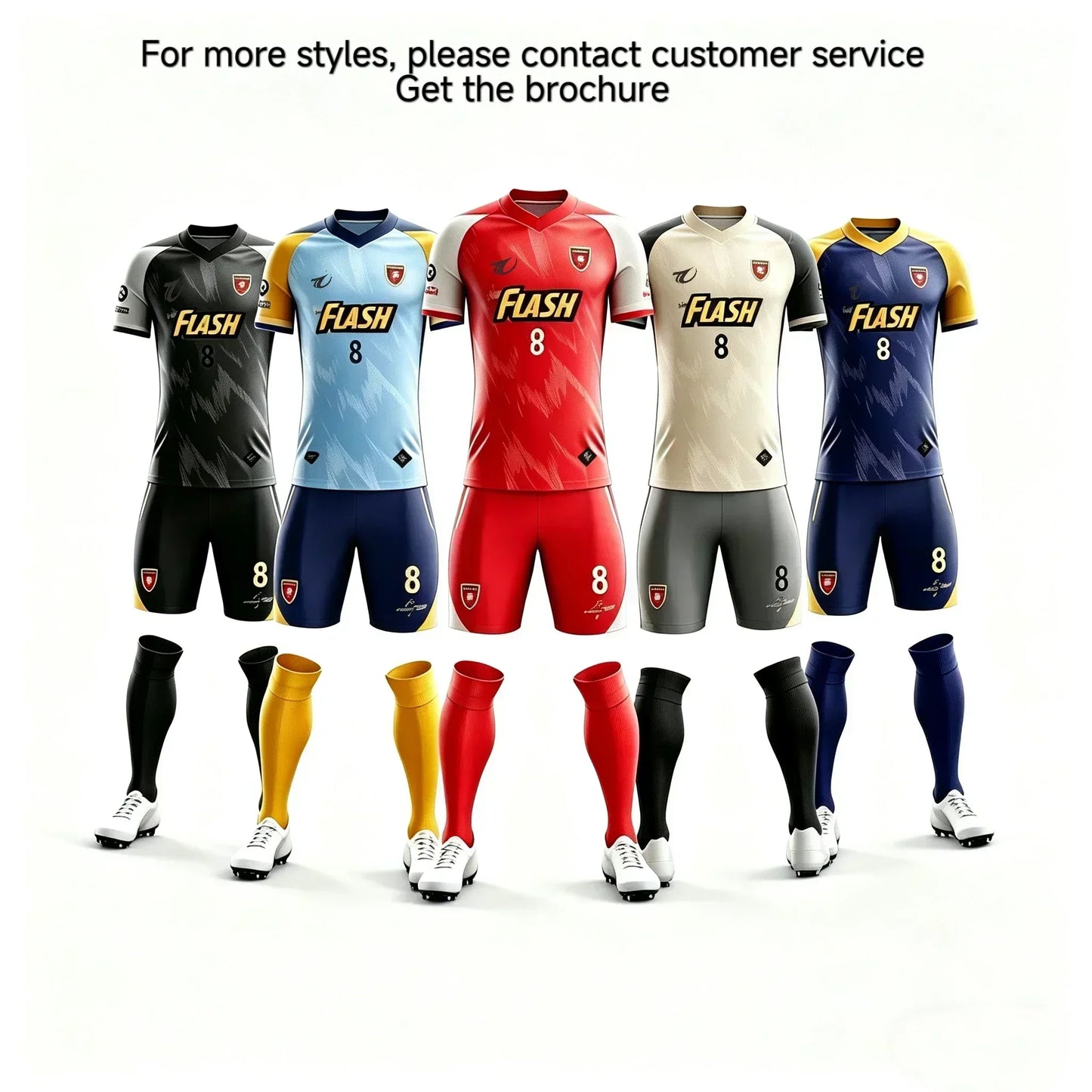 Custom Sublimation Printing Football Jersey Polyester Soccer Uniform Club Team Football Uniform Breathable Soccer Jersey For Men