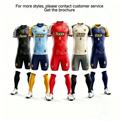 Custom Sublimation Printing Football Jersey Polyester Soccer Uniform Club Team Football Uniform Breathable Soccer Jersey For Men