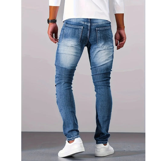 FY10031  Mens Fashion Jeans Standard Size Vintage Washed Denim Pants Casual Wear mens jeans jeans for men men clothing