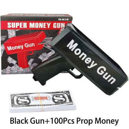 Money Gun Shooter, Make it Rain Money Toy Gun, Prop Money Gun, Spary Cash Gun for Movies Game Party Toy Gun