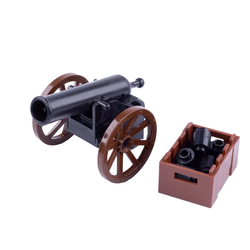 MOC Medieval Military Carriage Carriage Chariot Knight Transport Carriage Weapons Figures Vegetable Wood Bricks Children's Toys