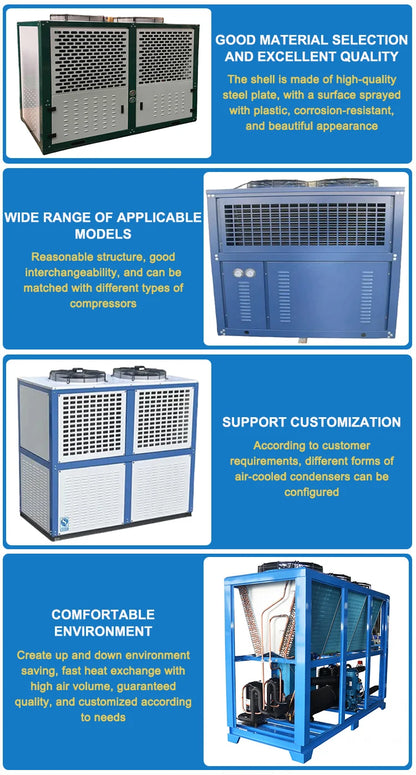 Heat Exchange Condensing Units Commercial Refrigerator Compressor Air Cooled Freezer Unit